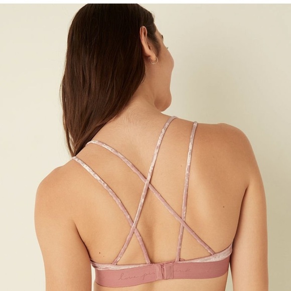 Pink by Victoria Secret Velvet Bralette - Picture 7 of 7